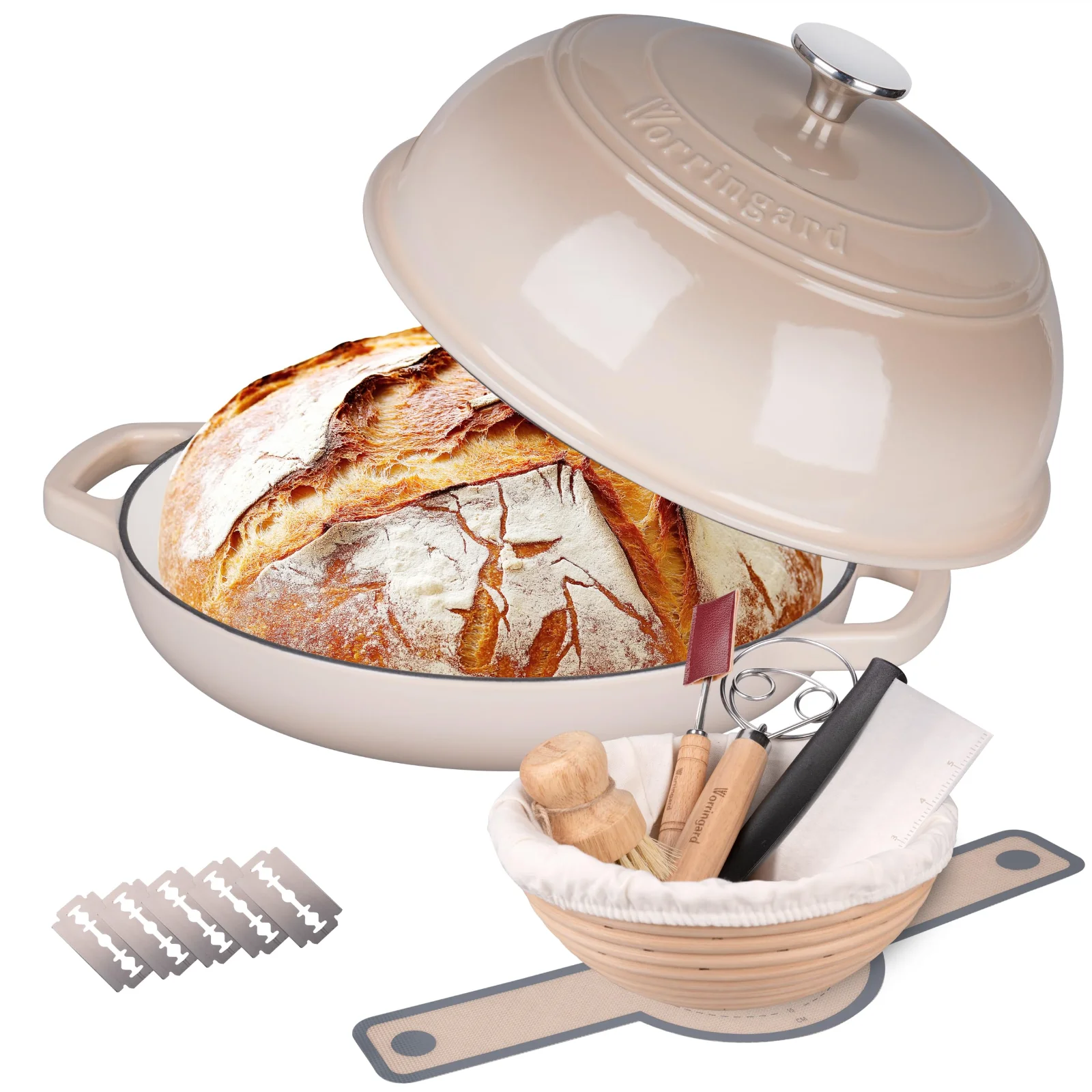 Deep Bread Oven Set, 6 qt in Latte