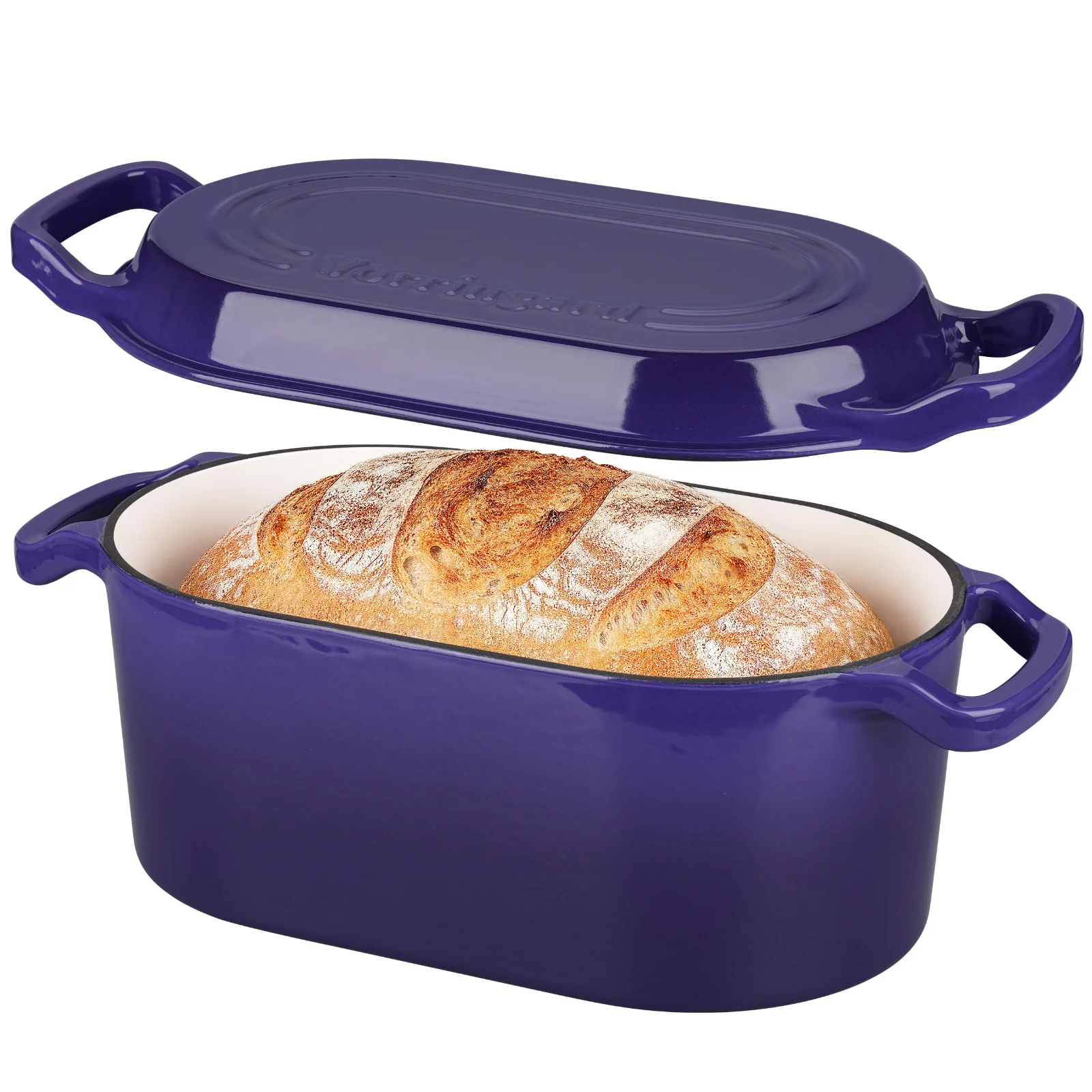 Oval bread pan, 4 qt, purple