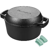 Double Dutch Oven with Skillet Lid, 5 qt