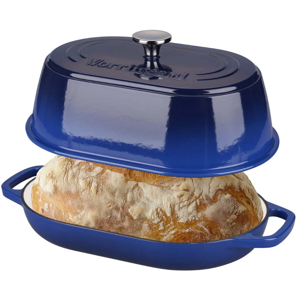 Oval Domed Bread Oven, 6 qt in Blue